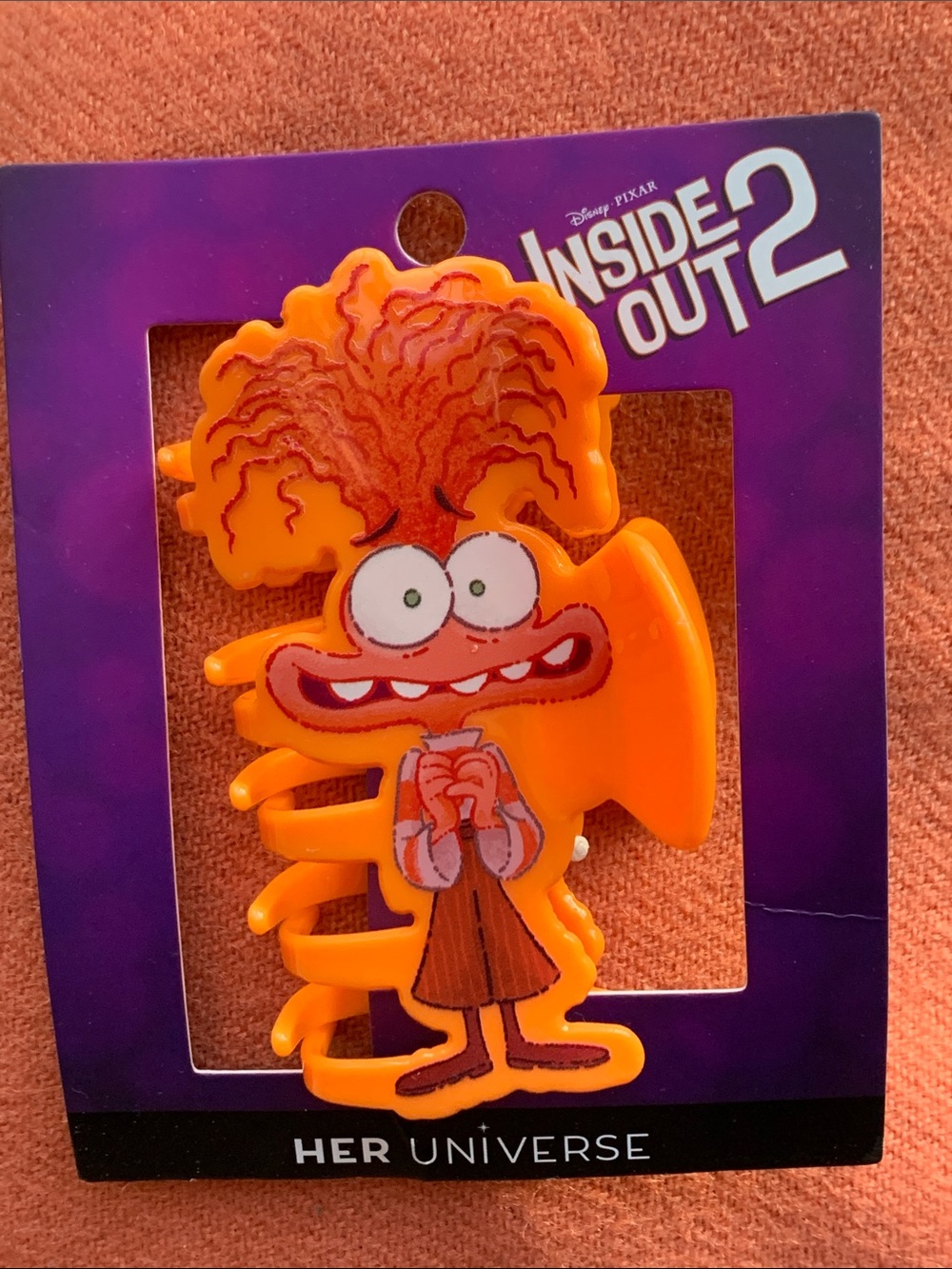 Disney Pixar  Inside Out 2 anxiety Orange Character Hair Clip